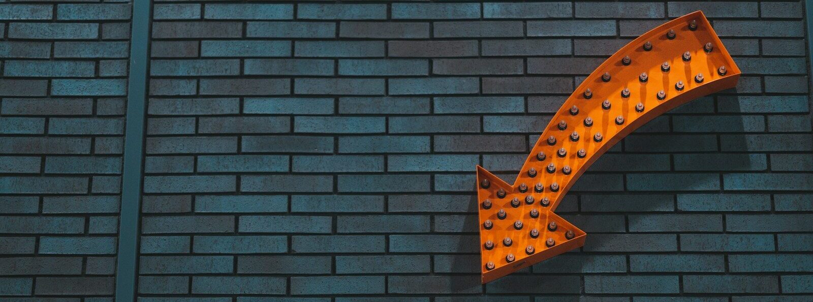 orange arrow signage
